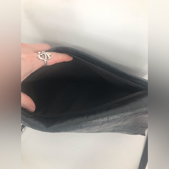 Vegan Leather Convertible Crossbody Fold Over Handbag - Picture 13 of 13